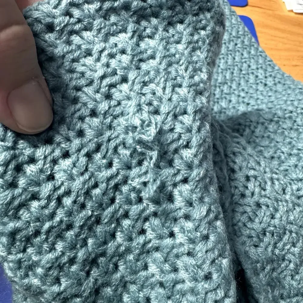 NWT Davi & Dani Dolman Sleeve Knit Pattern Cardigan Blue Casual Boho Size 3XL - Picture 9 of 14